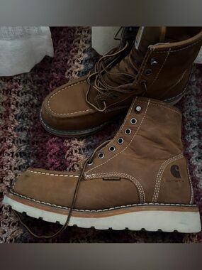 Carhartt Men’s Tan Work Boots with White Sole